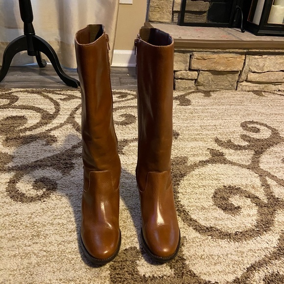 Matisse Bono Equestrian Riding Boots Cognac Brown Tan Leather Tall Knee Brazil - Picture 4 of 10